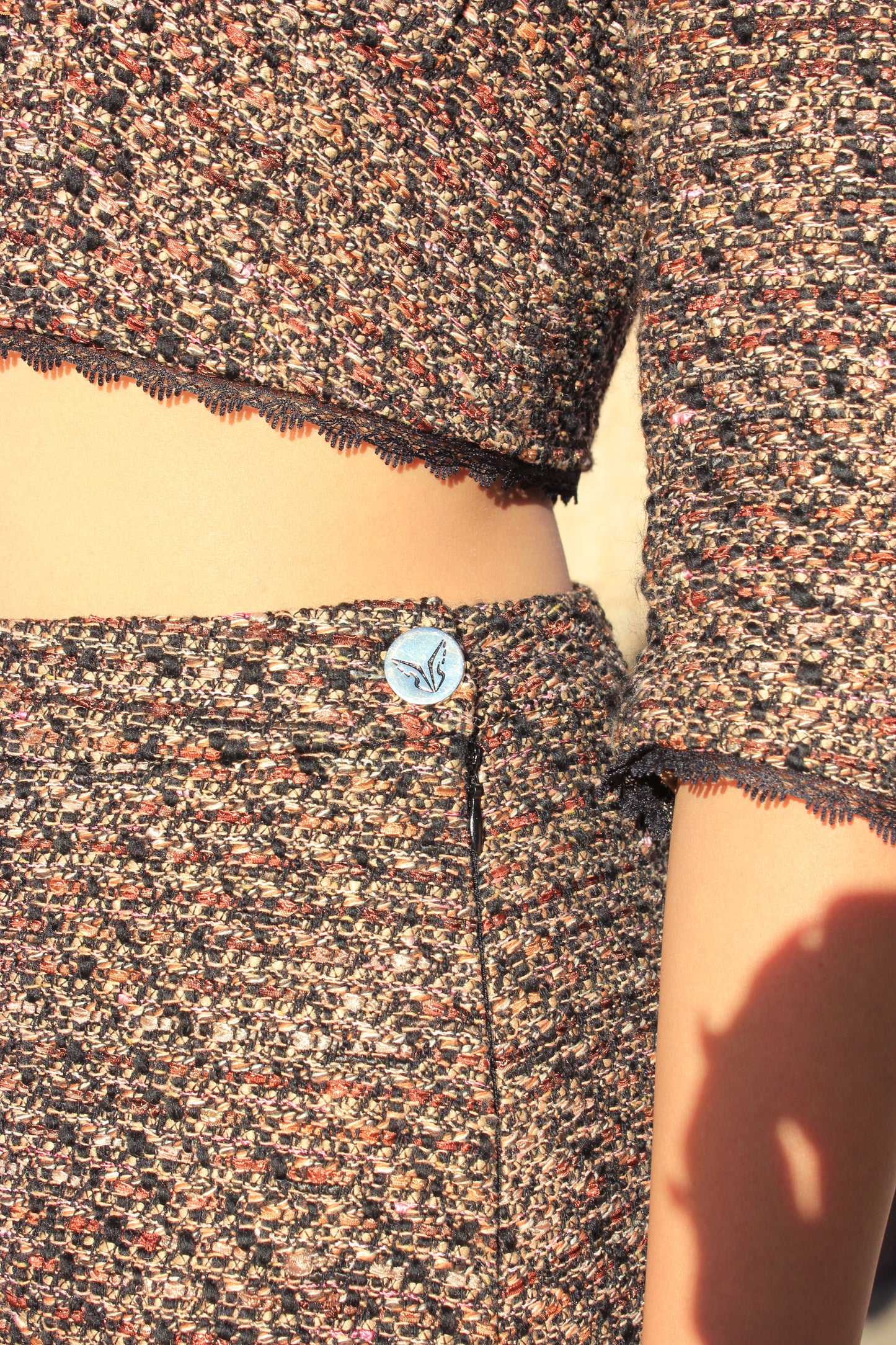 Crop Tweed Jacket & Mini Skirt Set