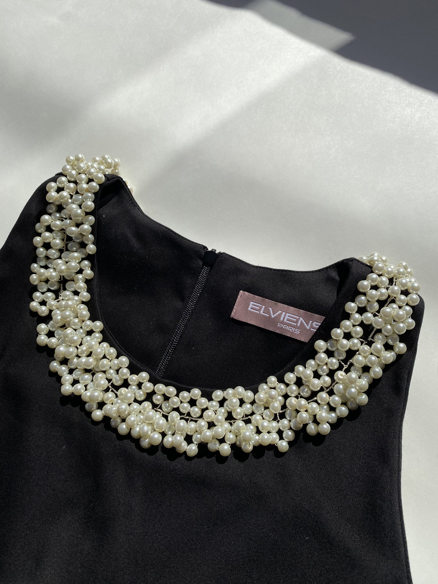 "Tiffany" Little Black Dress with Pearls