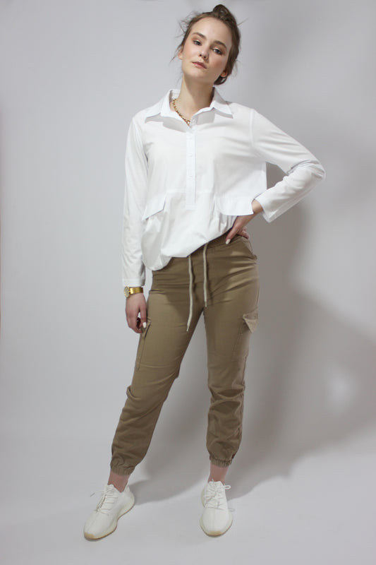 Beige Cargo Pants