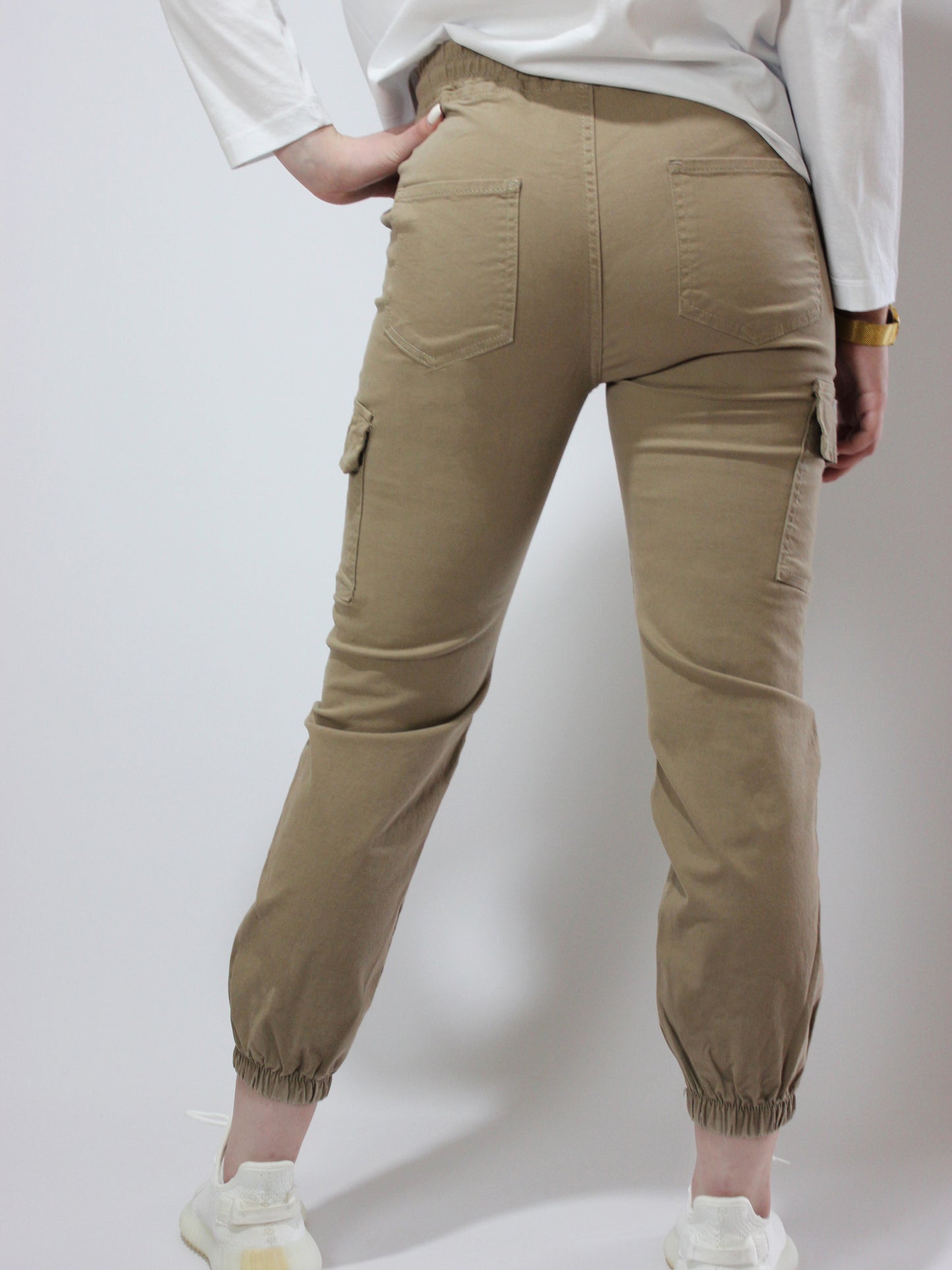 Pantalon cargo beige