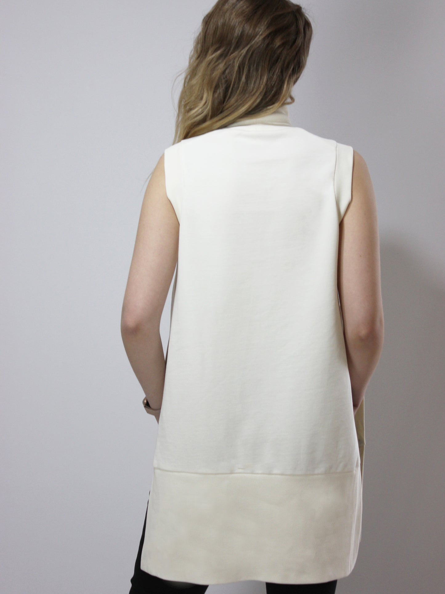 Jersey Ivory Turtleneck Tunic