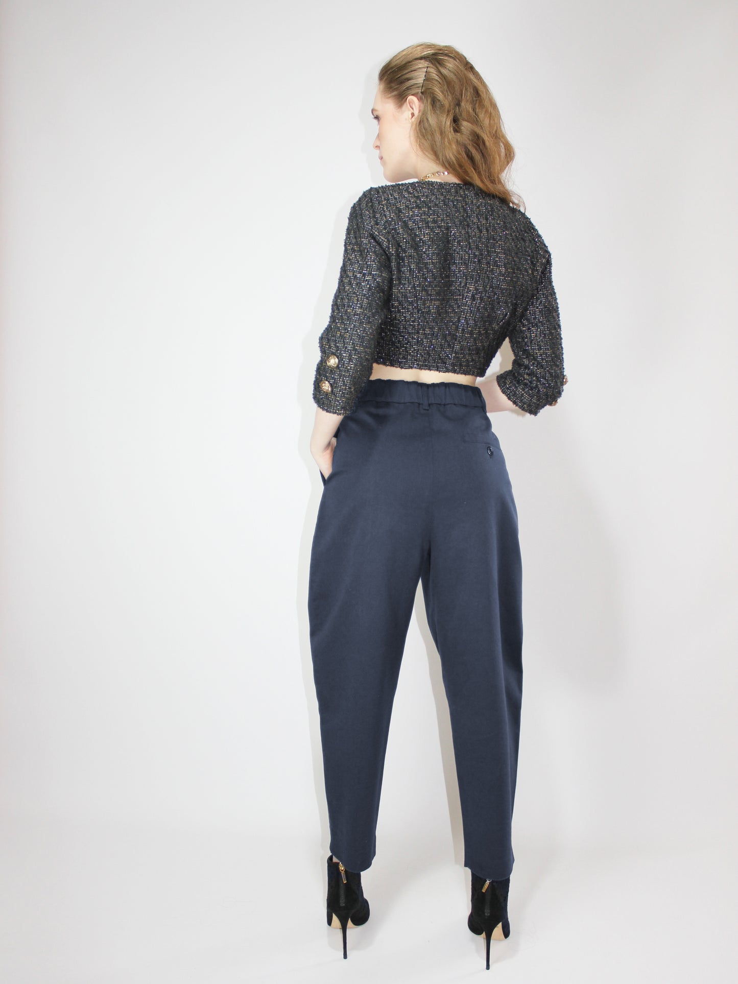 Navy Blue Banana Pants