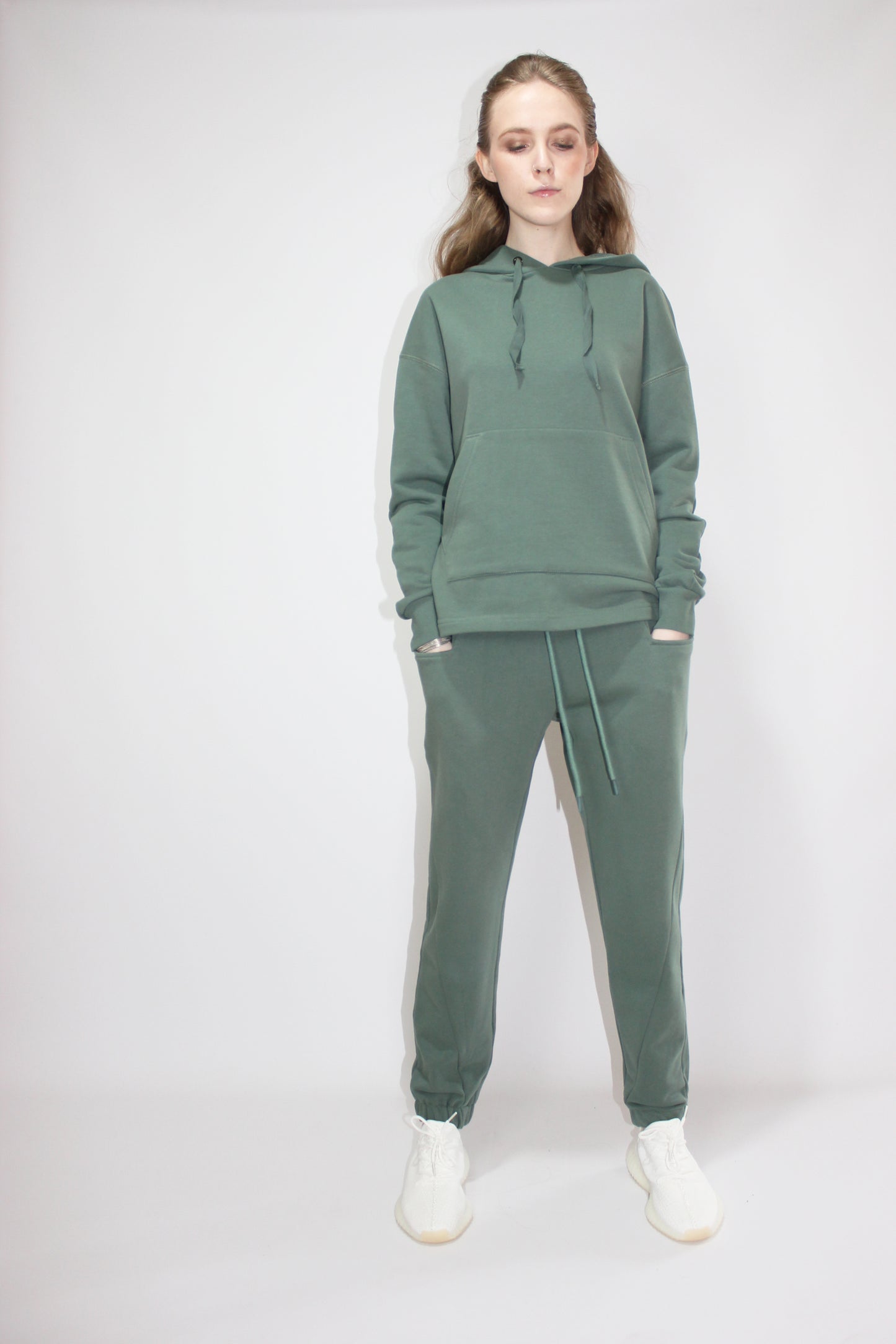 Forest Green Casual Hoodie & Pants