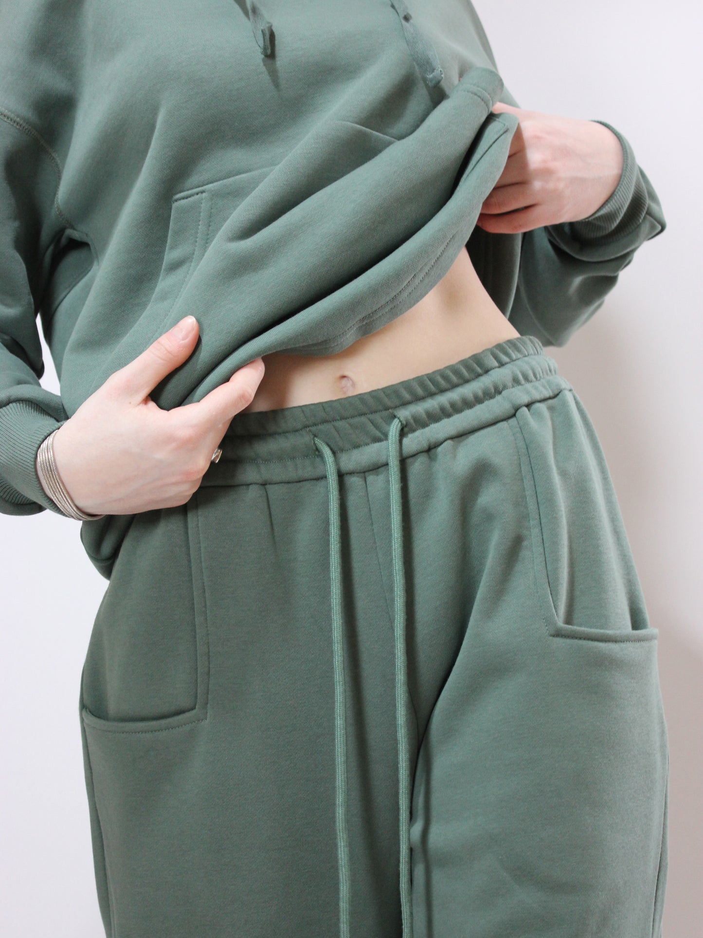 Forest Green Casual Hoodie & Pants