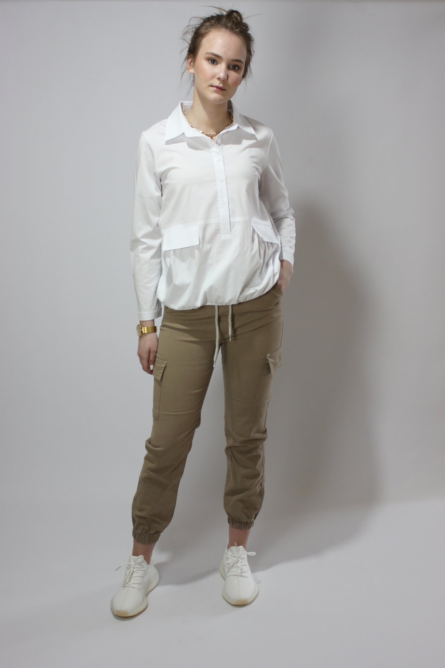 Pantalon cargo beige