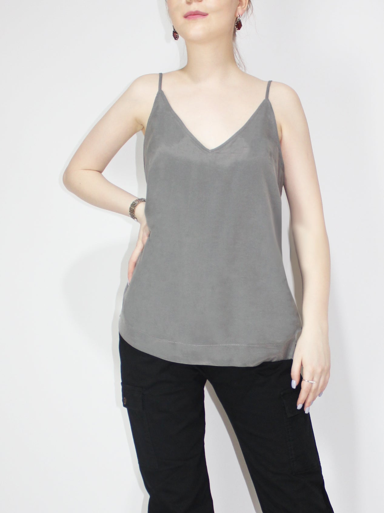 Ensemble T-shirt noir + débardeur gris