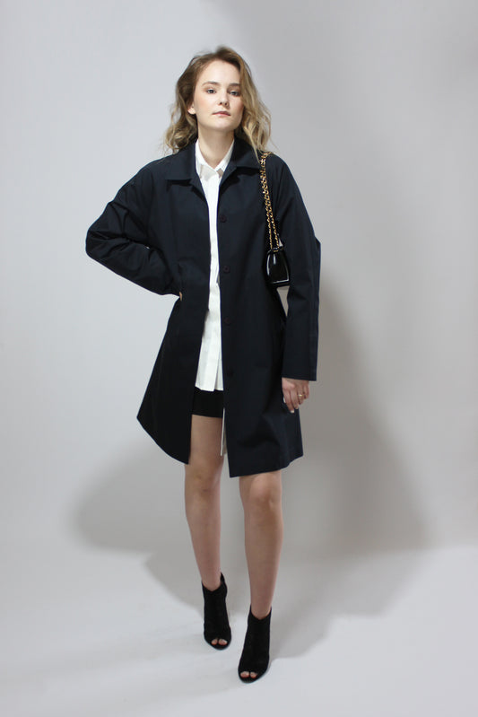 Trench-coat bleu marine