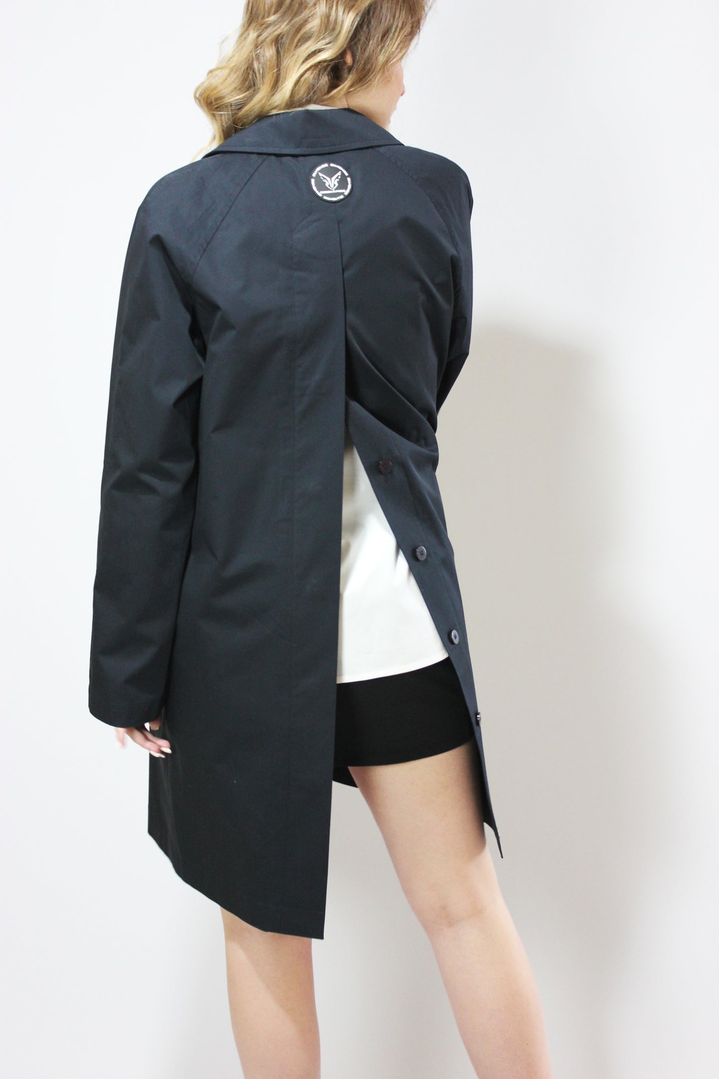 Trench-coat bleu marine