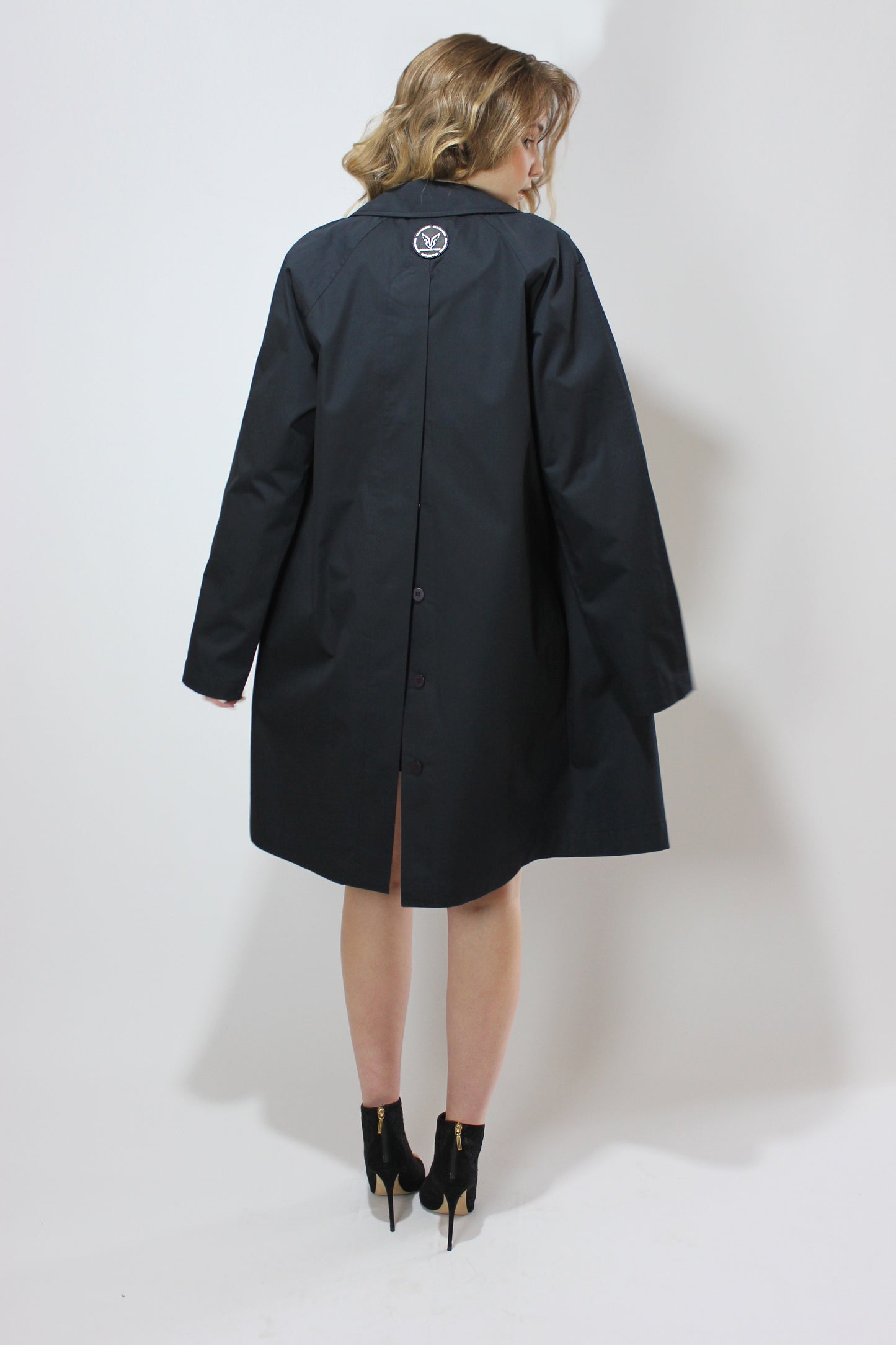 Trench-coat bleu marine