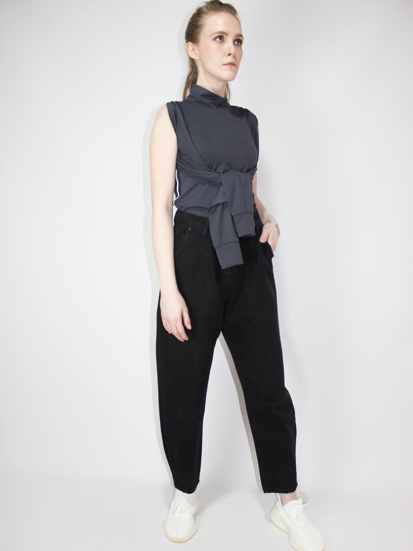 Dark Grey Transformable Turtleneck 6 in 1