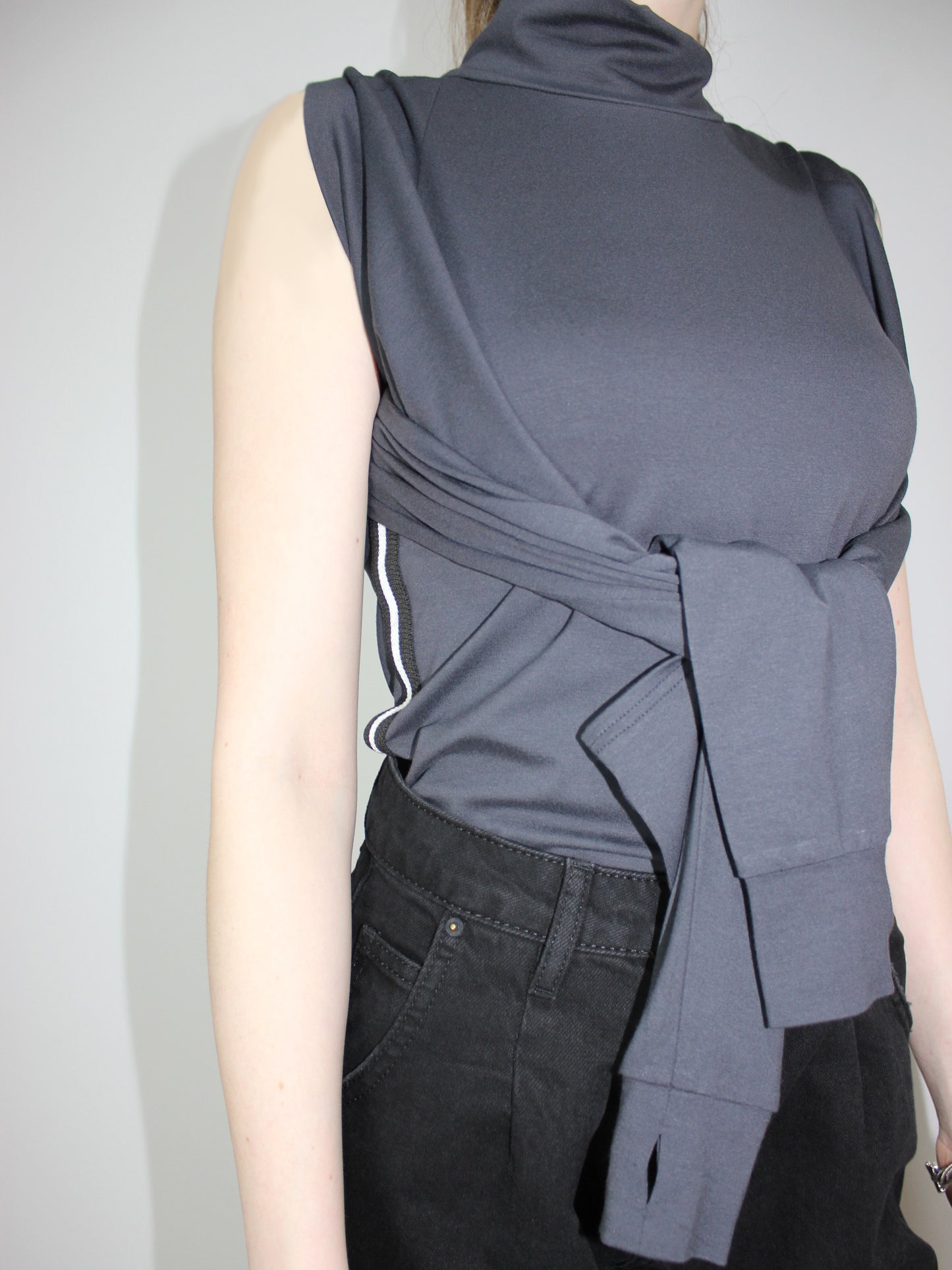 Dark Grey Transformable Turtleneck 6 in 1